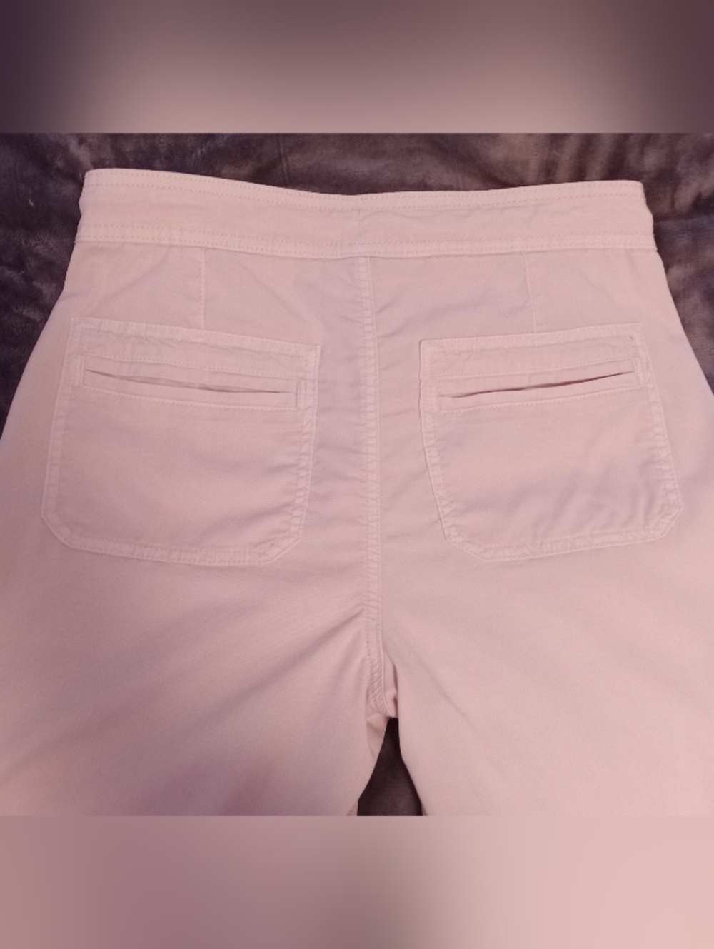 Cream American Eagle Outfitters Low/Mid Rise Baggy Cargo Pants Sz 27/4
